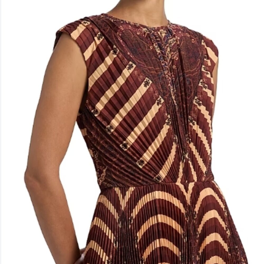 NWT ULLA JOHNSON Violeta Midi Dress in Topaz M $1,100 - Picture 3 of 9